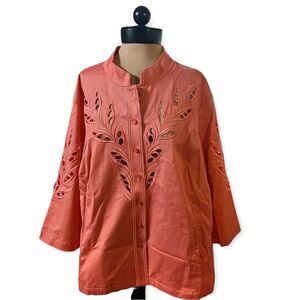 NWT Bob Mackie Blazer Top 3X